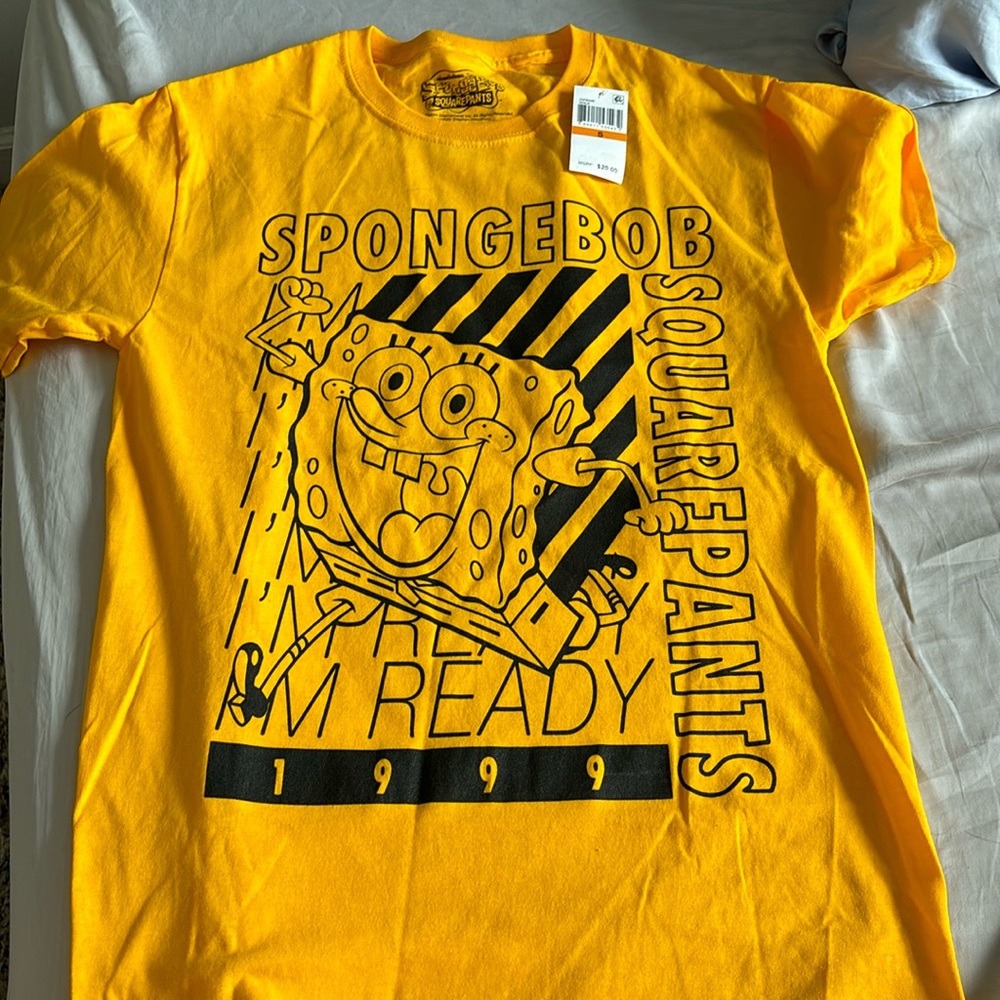 NWT SpongeBob SquarePants T-shirt Yellow Size S